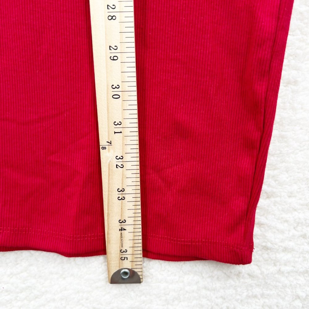 Zara Red Polo long sleeve Cotton T shirt Mini Dress Size L NEW - Picture 12 of 12